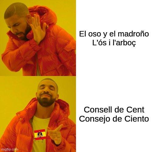 Meme sobre El oso y el madroÃ±o i el Consell de Cent